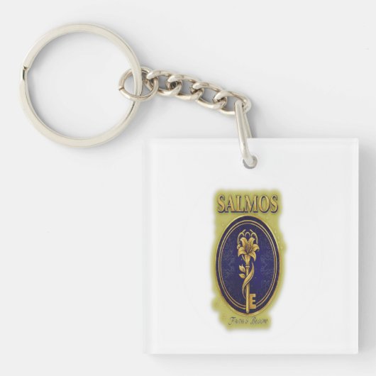 Porte-clés Mystic Golden Key & Bloom: Elegant Logo Design Key (Devant)