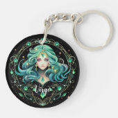 Porte-clés Mystical Virgo Zodiac Artwork  (Dos)