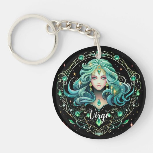 Porte-clés Mystical Virgo Zodiac Artwork  (Devant)