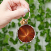 Porte-clés Mystique Abstrait Fractal Art Moderne Couleurs cha (Main)