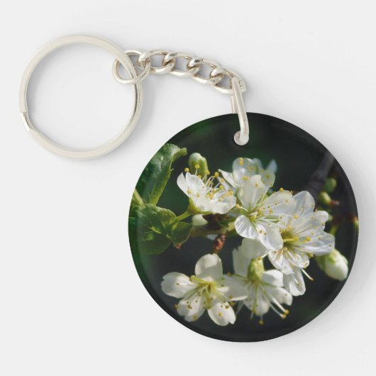 Porte-clés Mystique Dark Botanical Plum Blossom Keyring (Devant)