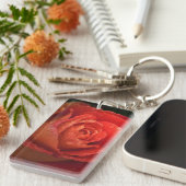 Porte-clés Mystique Dark Botanical Red Orange Rose Keyring (Devant droit)