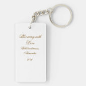 Porte-clés Mystique Dark Botanical Red Orange Rose Keyring (Dos)