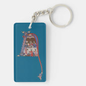 Porte-clés N initial éclairé (Dos)