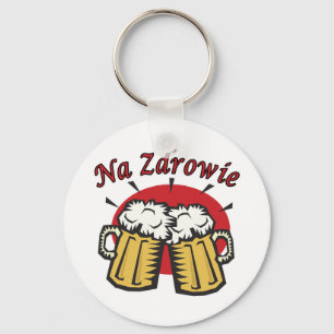 Porte-clés Na Zdrowie Toast Avec Mugs De Bière