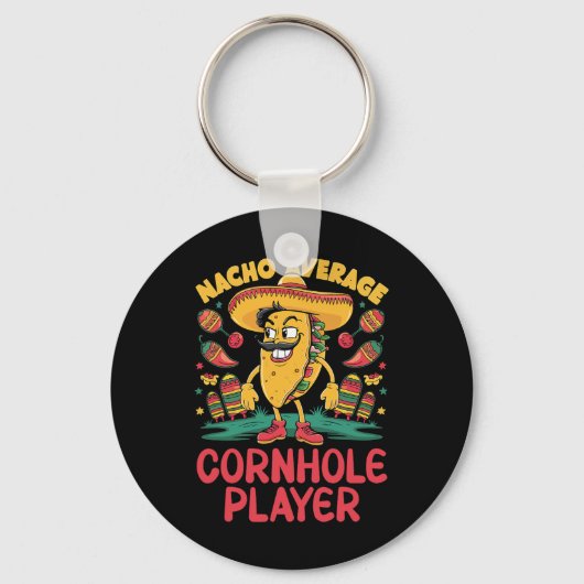 Porte-clés Nacho Average Cornhole Player Cinco De Mayo Mexica (Recto)