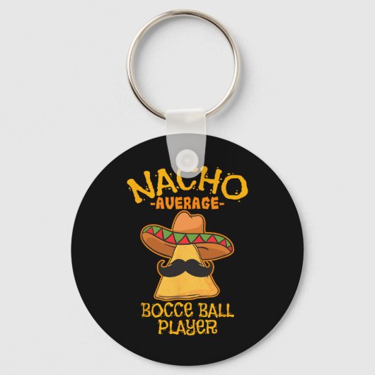 Porte-clés Nacho Moyenne Bocce Joueur Cinco De Mayo Mexi (Recto)
