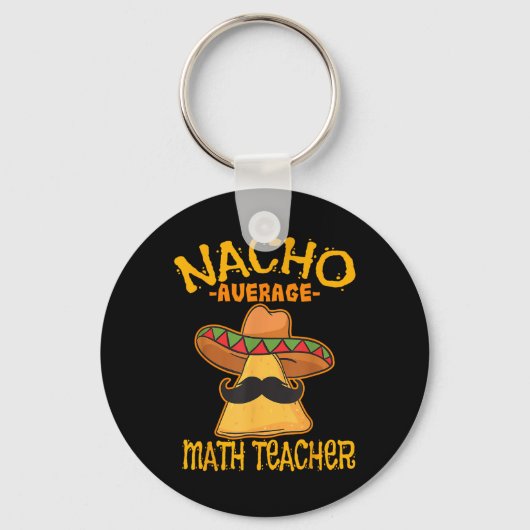 Porte-clés Nacho Moyenne Mathématiques Enseignant Mathématiqu (Recto)