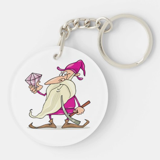 Porte-clés Nain Avec Un Diamant (Dos)