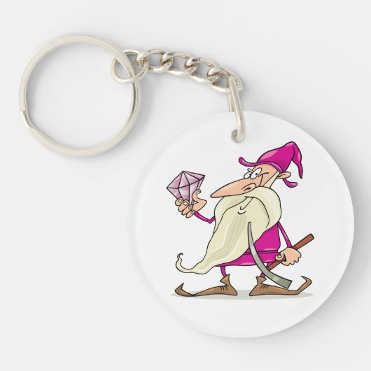 Porte-clés Nain Avec Un Diamant (Devant)