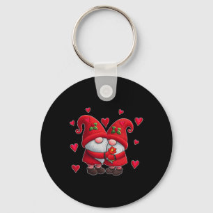 Porte-clés Nains de couple Saint-Valentin Cœurs Costume Nain