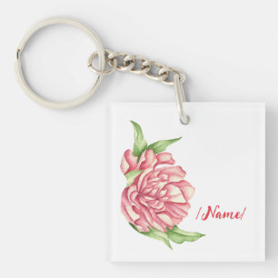 Porte-clés Naissance Flower Peony cadeau de vacances