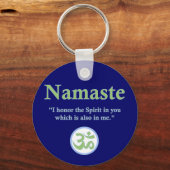 Porte-clés Namaste - avec citation et symbole Om (Recto)