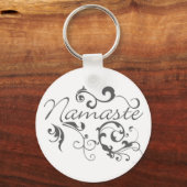 Porte-clés Namaste dans les tourbillons gris foncé (Recto)