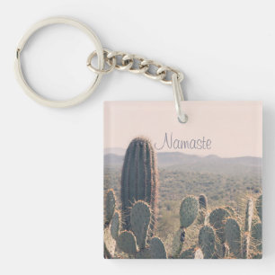 Porte-clés Namaste - porte - clé acrylique des cactus   de