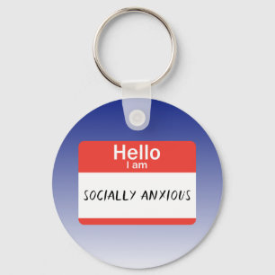 Porte-clés Nametag Anxieux Socialement