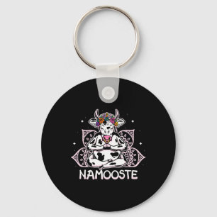 Porte-clés Namooste Vache Méditante Yoga Méditation Namaste 