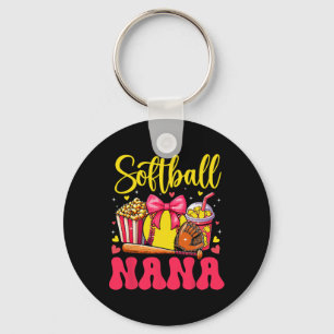 Porte-clés Nana amoureuse de softball pour la fête des mères