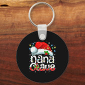 Porte-clés Nana Claus Shirt Christmas Lights Pajama Family Ma (Recto)