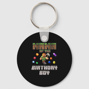 Porte-clés Nana du garçon d'anniversaire Vidéo Joueur Pixel N