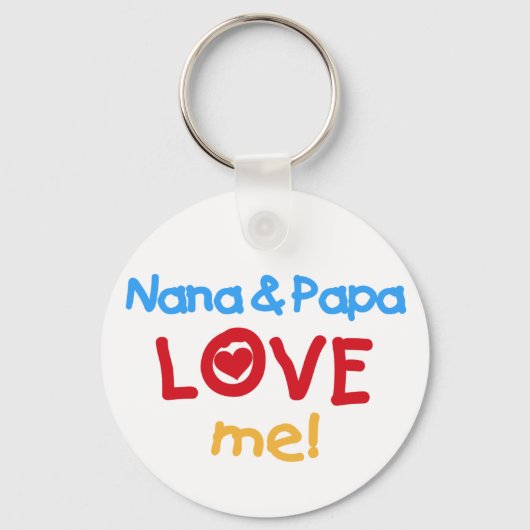 Porte-clés Nana et Papa m'aiment (Recto)