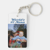 Porte-clés Nana photo bleu marine texte (Dos)