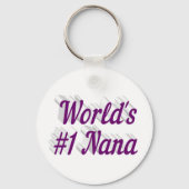 Porte-clés Nana violet texte Fête des mères (Verso)