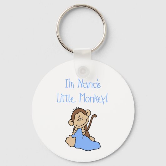 Porte-clés Nana's Little Monkey - Chemises bleues et cadeaux (Recto)