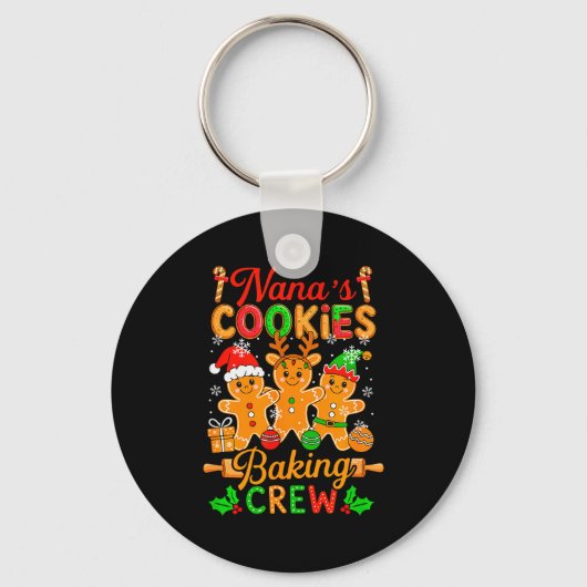 Porte-clés Nana's Xmas Cookie Baking Crew Funny Baker Gingerb (Recto)