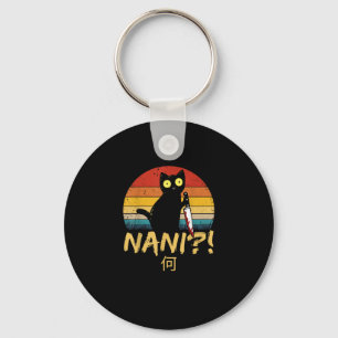 Porte-clés Nani ! What_ Vintage Chat noir Omae Wa Mème Kitten