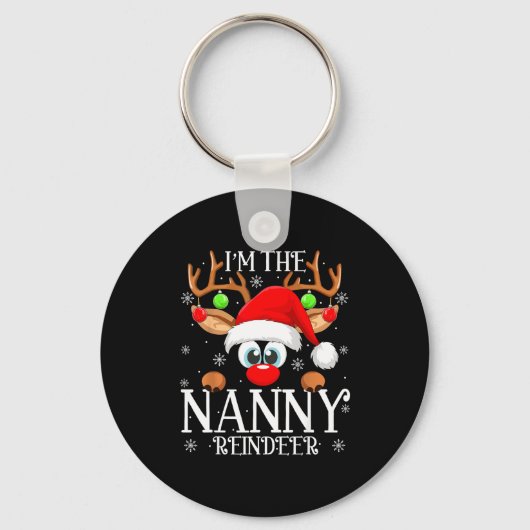 Porte-clés Nanny Reindeer Christmas Family Matching Group Fun (Recto)