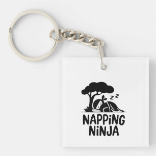 Porte-clés Napping Ninja - Ninja Sleepy mignonne Art Drôle Sl