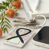 Porte-clés Narcolepsy Angel Noir Sensibilisation Porte - clé  (Devant droit)