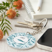 Porte-clés Narwhal dans le Motif de l'océan bleu (Devant droit)