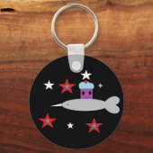 Porte-clés Narwhal et le cupcake Space (Recto)