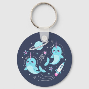 Porte-clés Narwhals spatiaux