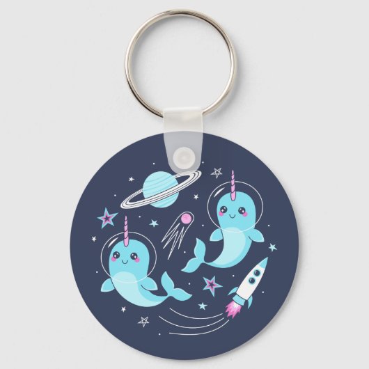 Porte-clés Narwhals spatiaux (Recto)