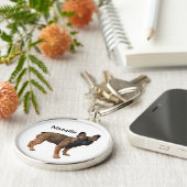 Porte-clés Natalie Fawn Chien de taureau français de couleur (Côté)