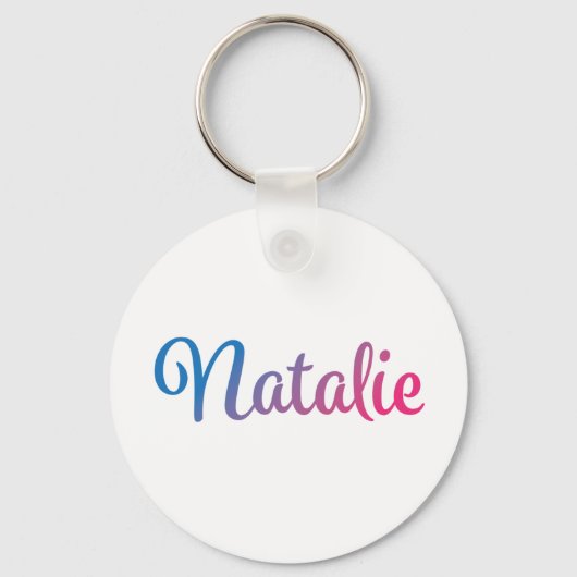 Porte-clés Natalie Stylish Cursive (Recto)