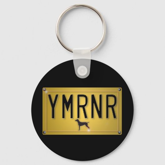 Porte-clés Nation Weimaraner : Plaque de licence YMRNR (Recto)