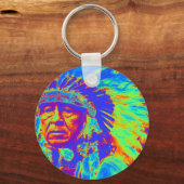 Porte-clés Native American Chief Pop Art (Recto)