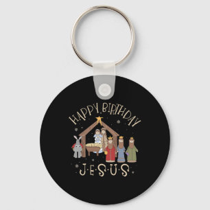 Porte-clés Nativité Joyeux Anniversaire Jésus Noël Nativité C