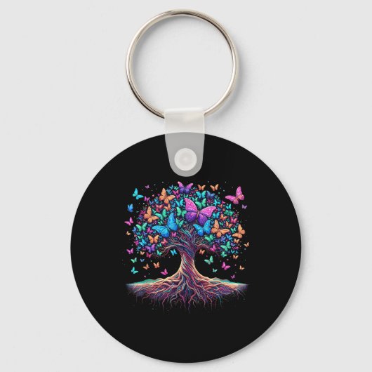 Porte-clés Nature de l'arbre à papillons (Recto)
