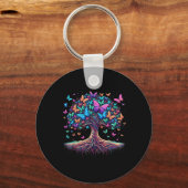 Porte-clés Nature de l'arbre à papillons (Recto)