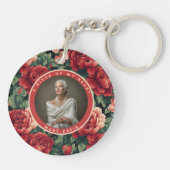 Porte-clés Nature-inspired Gifts For Girlfriend Custom Rose (Dos)