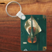 Porte-clés Nature morte avec un vieux violon de William Micha (Recto)