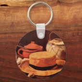 Porte-clés Nature morte Chapeau de paille jaune de Vincent va (Recto)