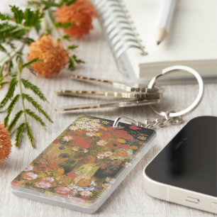 Porte-clés Nature morte florale de Van Gogh Red Poppies & Ros