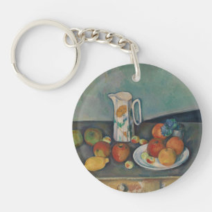 Porte-clés Nature morte, pichet de lait et fruits sur une tab