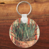 Porte-clés Nature morte Pot de fleurs aux ciboulettes par Vin (Recto)